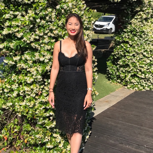 Express Lace Black Dress XS - Picture 3 of 3